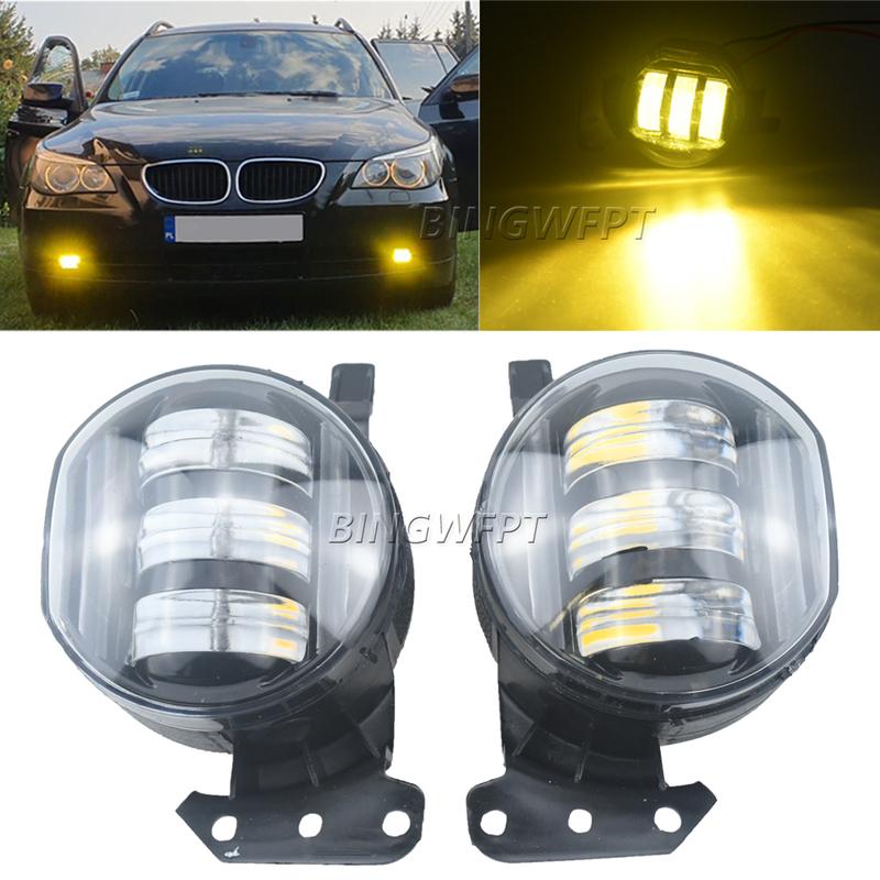 2PCS Car Front Bumper LED Fog Light For BMW 5 Series E60 525i 530d 535d LCI M SPORT 2004 2005 2006 2007 2008