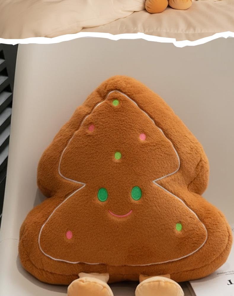 Adorable Ginger Hair Plush Toy: Soft Star Tree Cushion & Christmas Tree Doll Pillow
