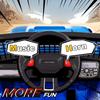 12V Battery Powered Kids Ride-On Car, Electric Truck W/ Spring Suspension, Remote, Music, Horn, Lights, Blue