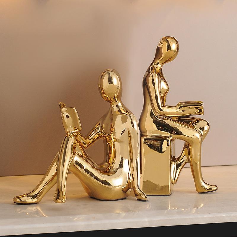 Light Luxury Ornaments High-end Modern Bookends Character Ornaments Home Furnishings Offices Study Decorations