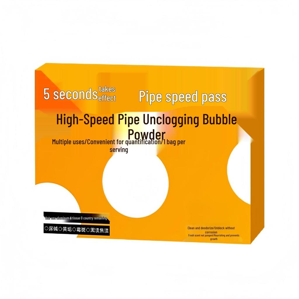 Bubble Power Pipe Unclogger: Oxygen-Infused Drain Cleaner & Deodorizer for Kitchen and Bathroom