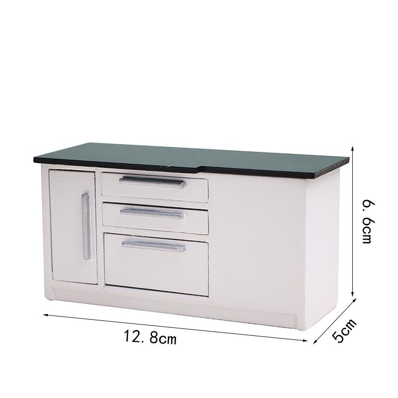 1:12 Dollhouse Miniature Kitchen Furniture Set: Stove and Sink Ornaments