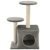 VidaXL Arbre à chat avec griffoirs en sisal 60 cm Gris