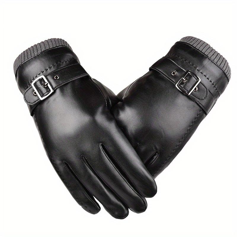 

Новые мужские осенние и зимние перчатки с разделенными пальцами, теплые спортивные перчатки для езды на открытом воздухе, защита рук, модные перчатки с сенсорным экраном 1 pair чёрный