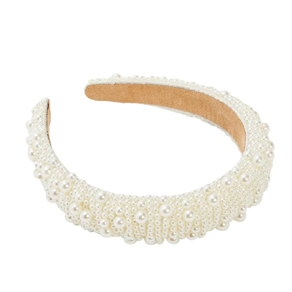 Glamlily Crystal Headbands - All-Day Comfort Hair Accessories - Glam Crystal & Pearl Headband - Versatile Styling Fashion Accessories - Pack of 2,