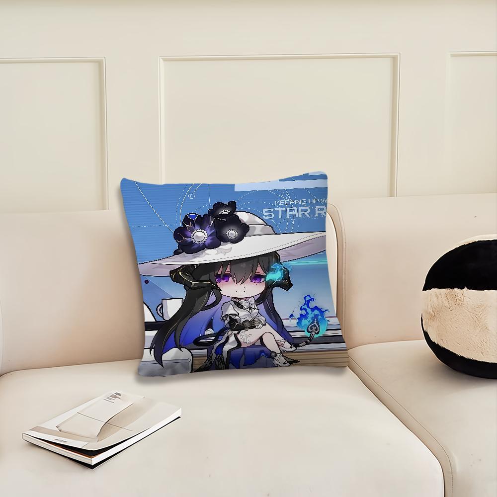 Game Honkai Star Rail The Dahlia Q cushion cover Pillow Cover Decoration Room Home Sofa living Office Car Nordic Simplicity