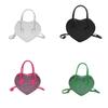 Chic Heart Design Crossbody Bag For Women Versatile Pu Leather Handbag