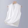 Black Spring/Summer Satin Lace Trim Vest – Slimming Women's Elegant Layered Top