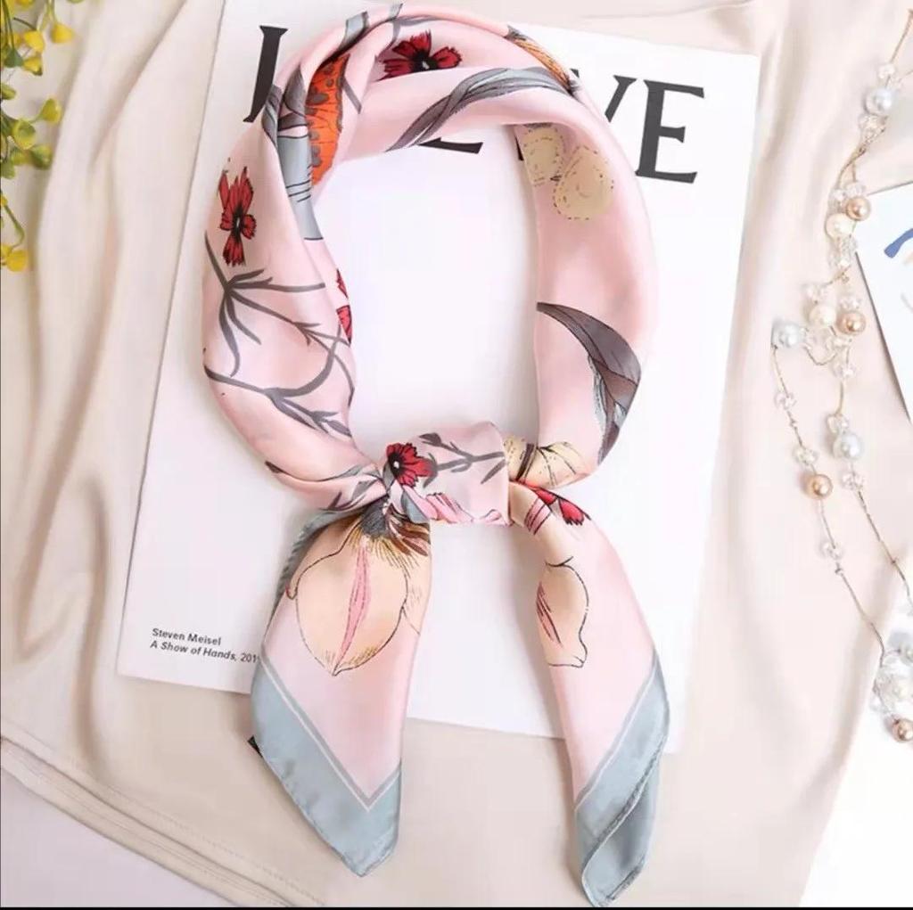 New Silk Scarf 70cm Small Square Scarf Spring Headband Neck Protection Professional Scarf Versatile Fashion Western Style Hijabs