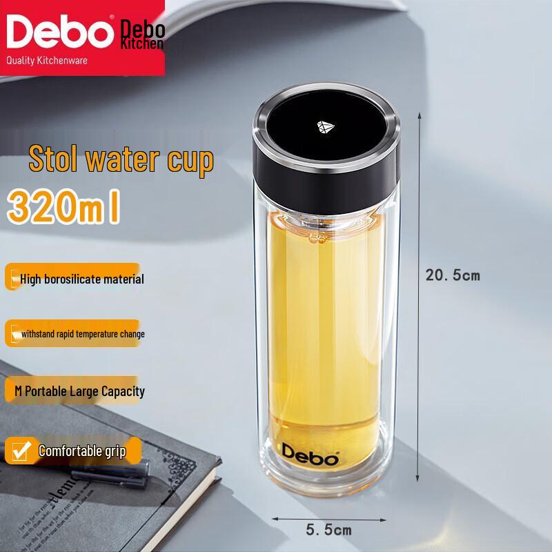 

Debo Stall 320ml Double-Wall Glass Tea Tumbler