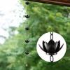 Gutter Rain Chain Adjustable Divert Water Rain Chain Cup Outdoor Metal Replacement Lotus Shape Rain Catcher Chain