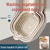 Melamine Double-Layer Kitchen Washing and Draining Basket Set