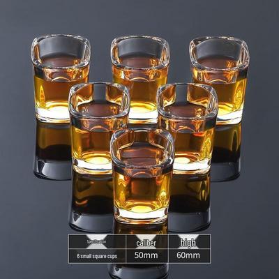 ZISIZ Quadratisches Glas Bierbecher Set