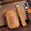 Leather Car Key Cover Keychain Holder Case Protector for For Isuzu D-MAX MUX Truck DMAX 2021 Smart Remtoe Accessories