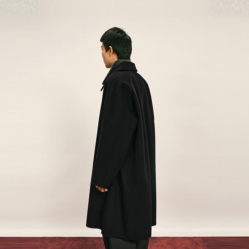 CROQUIS Men's 2025 Winter Lapel Woolen Raglan Sleeve Coat