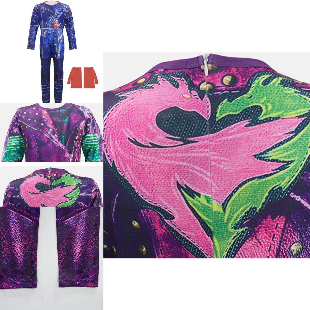 Stunning Descendants 3 Mal Audrey Cosplay Costume For Kids Perfect For Comic Con