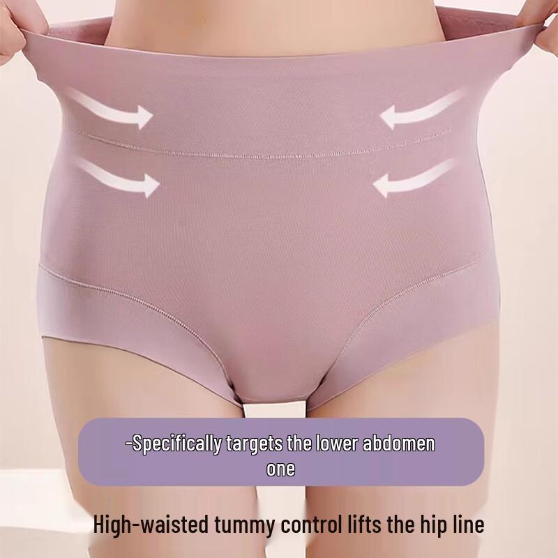 FitonTon Women's High Waist Cotton Antibacterial Briefs (3-Pack)