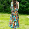 Summer Sleeveless Dresses for Women Vintage Clothes Loose Plus Size Elegant Long Dress