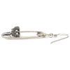 JustinDavis [Excellent Condition] SEJ323 2 925 THRASH Crown Safety Pin Motif Single Ear Hook Earring Silver Oxidized finishUsed