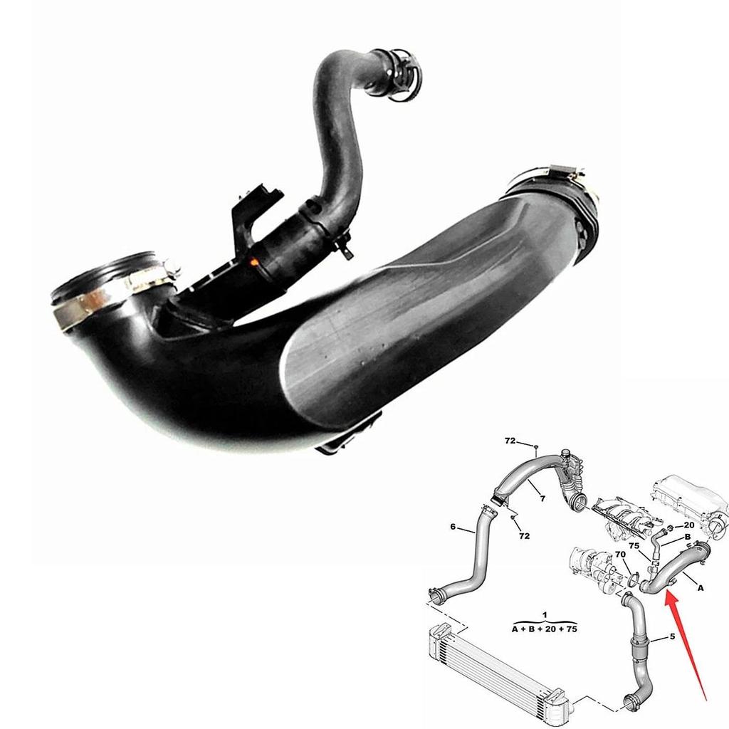 Fits Peugeot 208/308/RCZ Turbo Charger Pipe Air Intake Turbo Hose 1440S4