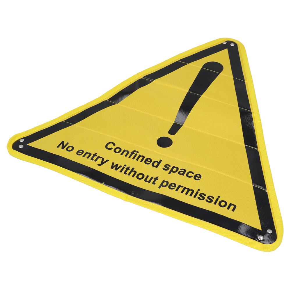 Lock Out Warning Sign Polyester Triangle Isolation Lock Warning Sign for Dangerous Places