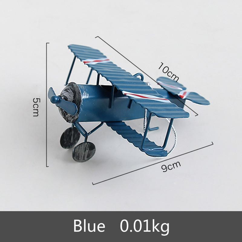 Mini Vintage Iron Airplane Ornaments Creative Car Interior Desktop Decor Aircraft Ornaments
