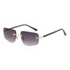 New trendy frameless fashion sunglasses men's European and American trimmed sunglasses women's personalized sunglasses