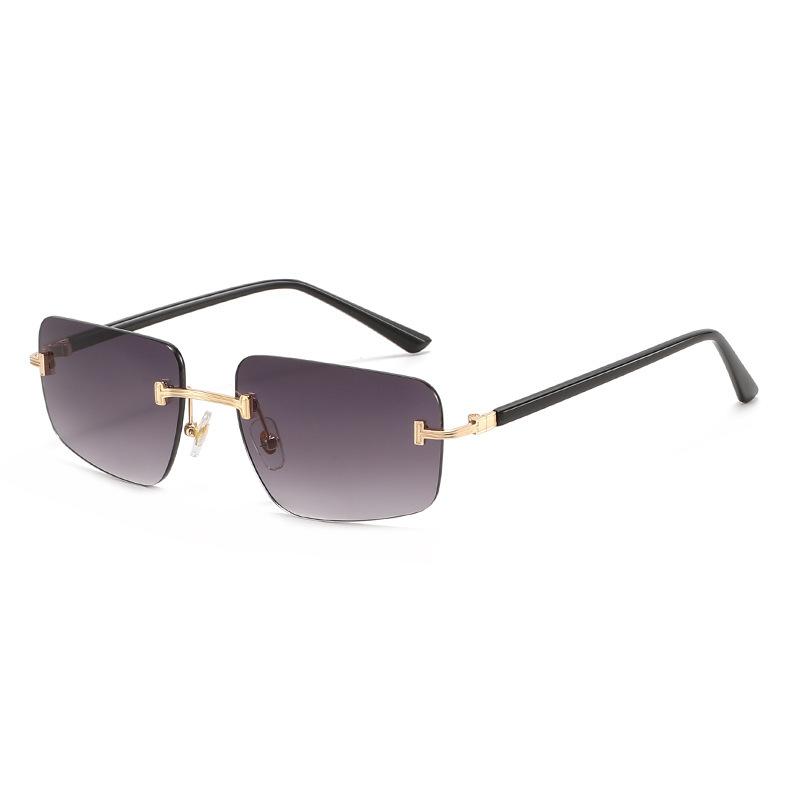 New trendy frameless fashion sunglasses men's European and American trimmed sunglasses women's personalized sunglasses