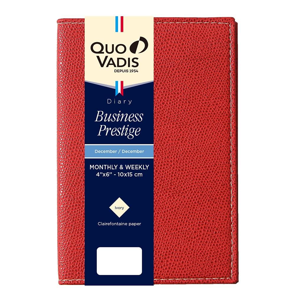 

QUOVADIS 2026 Business Prestige/Club Weekly Vertical Diary Red A6 Variant 10x15cm qv28502rd