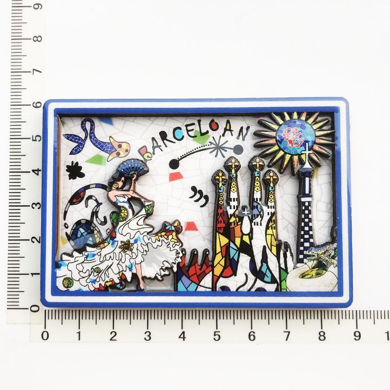 Spain Barcelona Travelling Fridge Magnets Wooden Magnetic Stickers Tourist Souvenirs Wedding Birthday Gifts Home Decoration