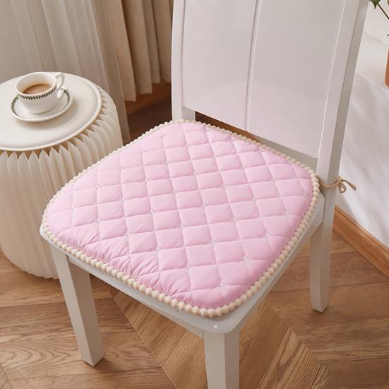 Yousheng Chair Mat Zipper Design Comfortable Seat Cushion Easy To Clean Strap Fixed Chair Cushion for Home Office