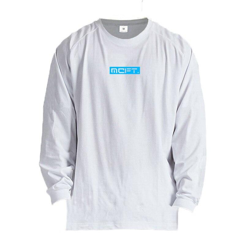 Muscleguys New Simple O-neck T-shirt Loose Spring and Autumn Clothes Men's Sports Running Thin Bottoming Shirt
