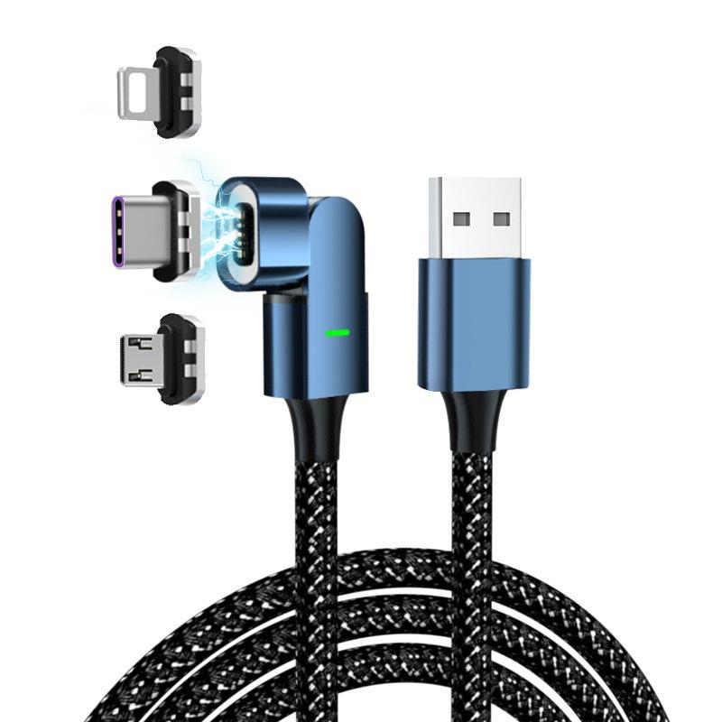 Magnetic 100W Fast Charging Cable with 180° Rotation for Apple Devices and Type-C