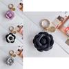 Stylish Leather Tea Flower Car Keyring Adorable Floral Bag Hanging Decoration