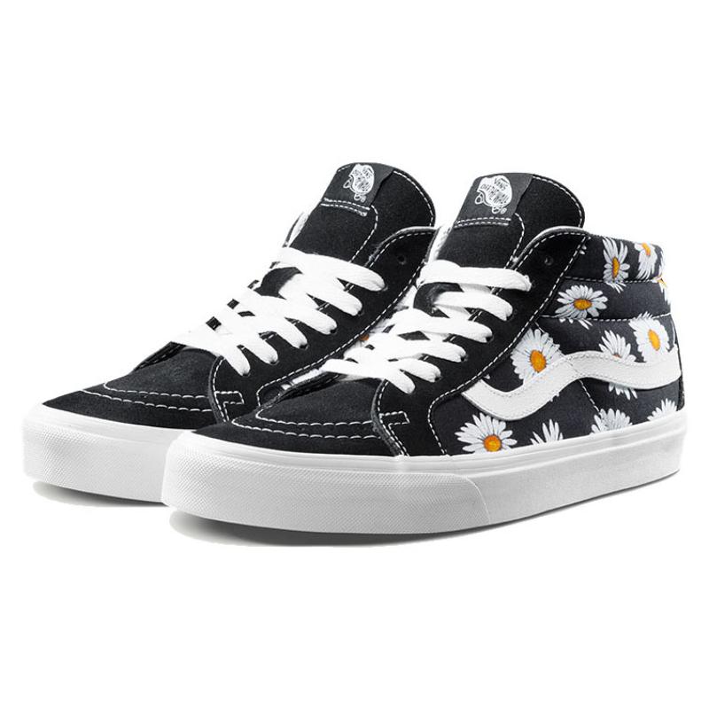Vans SK8 Mid Flower Pattern 'Black White' Vans VN0A391FTOZ