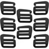 8Pcs 1 Inch Aluminum G Strap Buckles, 4 Left & Right Webbing Clips, Metal Replacement Buckle For Backpack Luggage Handbag DIY Sewing Accessories