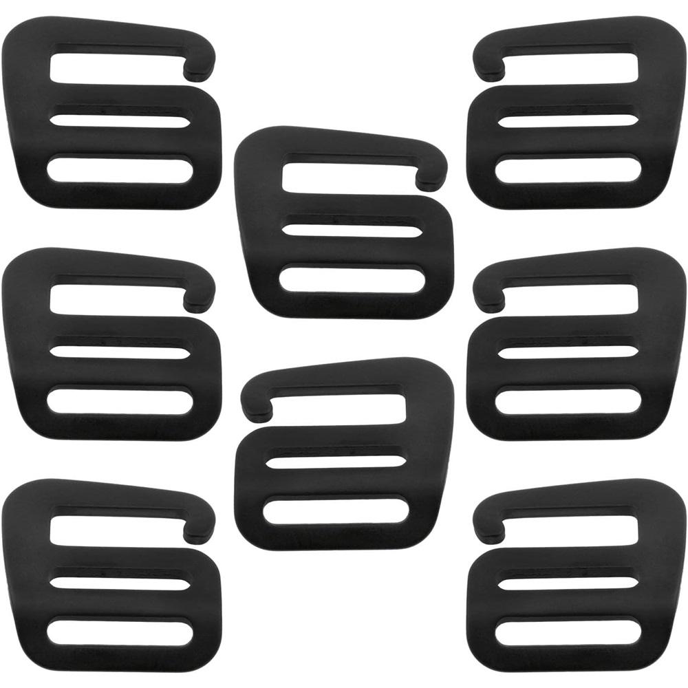 8Pcs 1 Inch Aluminum G Strap Buckles, 4 Left & Right Webbing Clips, Metal Replacement Buckle For Backpack Luggage Handbag DIY Sewing Accessories