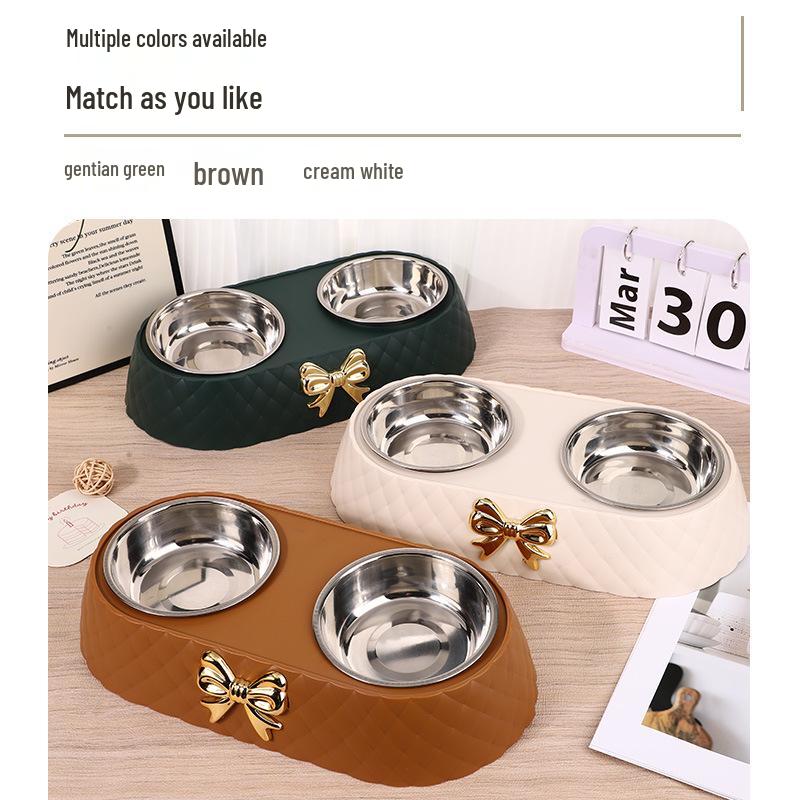 Anti-Tip Stainless Steel Pet Bowl for Cats and Dogs