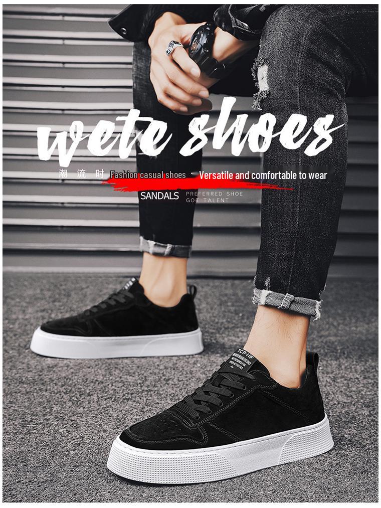 Men's Korean Style, Plus-Size Thick-Soled Casual Sneakers for Autumn