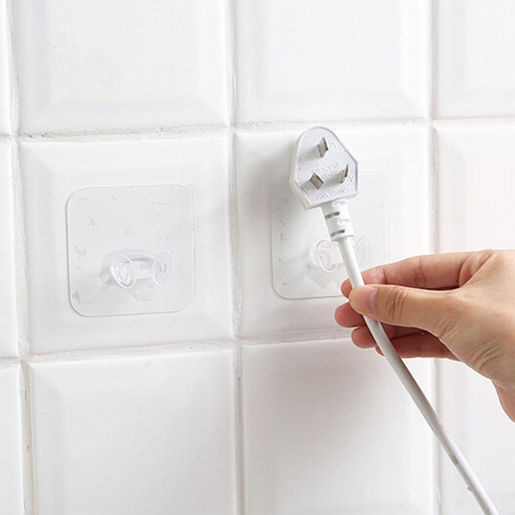 Sticky Hook for Kitchen & Bathroom Transparent & Long Lasting No Nails