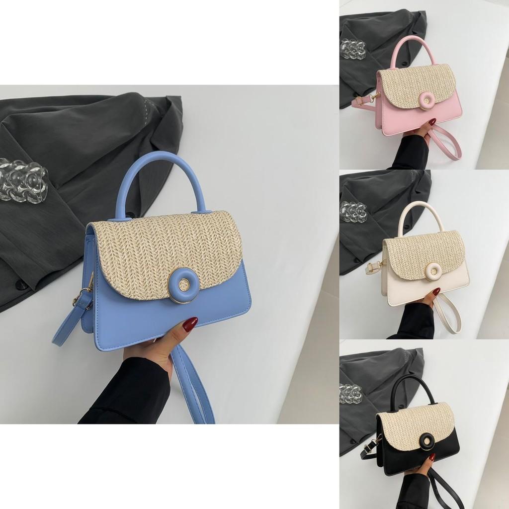 Stylish Women's Casual Small Square Handbag In Black Pink White Blue Green Khaki For Everyday Fashion