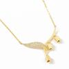 Versatile Lily of the Valley Titanium Steel Necklace In 18k Gold Finish - High-End Women's Clavicle Chain