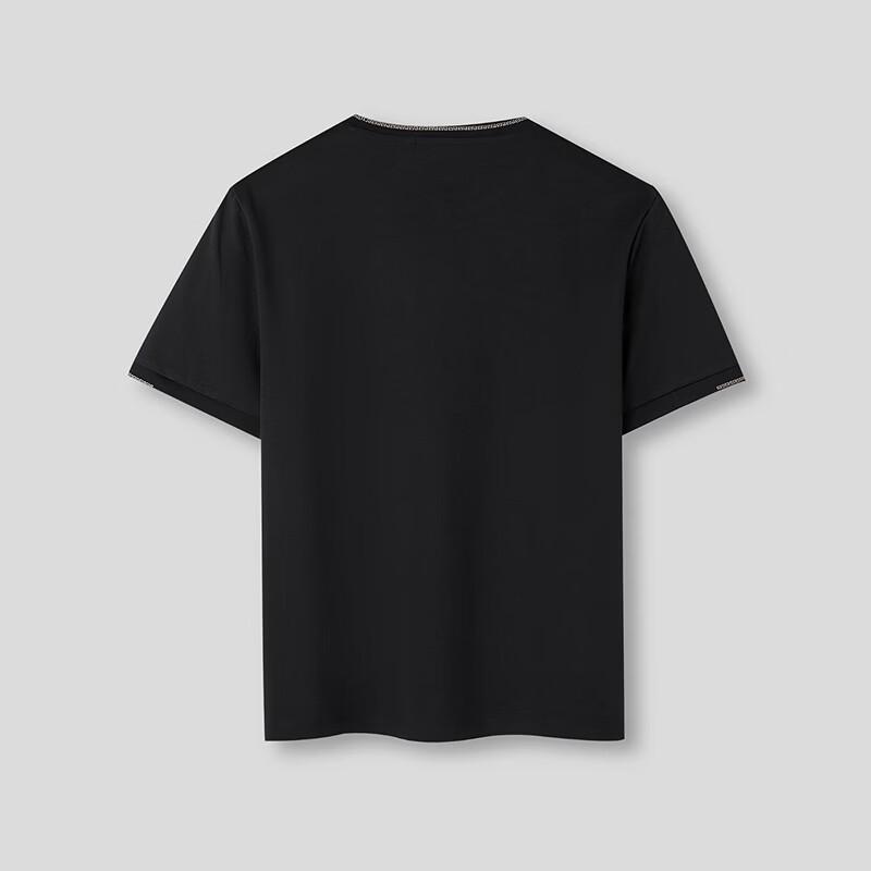HLA Men's Jacquard Round Neck Short Sleeve T-shirt