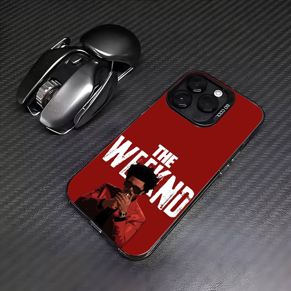 Singer The W-Weeknd Colorful Silver Back Phone Case For IPhone 17 16 15 14 13 12 11 Plus Pro Max Plus