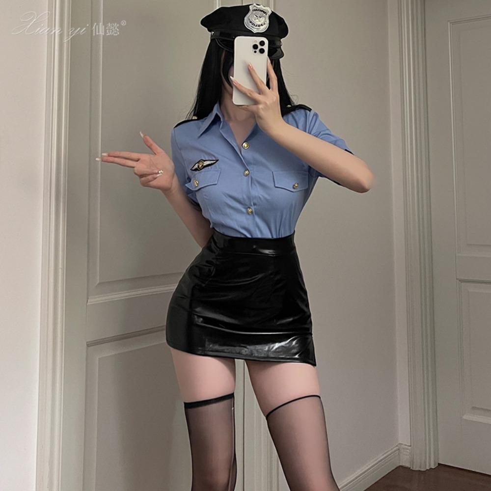 Xian Yi Sexy Uniform Sexy Pokušení Policejní Zadek Sukně Ženská Policie Vášnivé Oblečení Zdarma Cosplay Oblečení 507