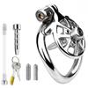 FRRK Detachable Spikes Chastity Cage Penis Lock With Metal Silicone Urethral Catheter for Men Sissies Femboy Adult Sex Toys