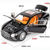 1/24 Bentley Continental GT Model Car, Alloy Diecast Collectible Pull Back Car Toy with Door Can Be Opened for Boys Girls Gift