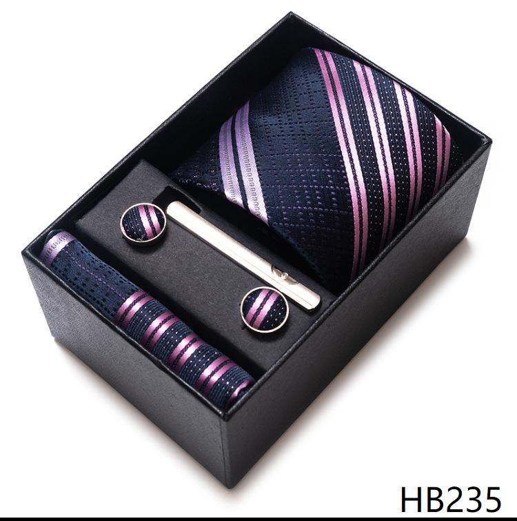 Men's Formal Business Jacquard Tie Gift Box Set
