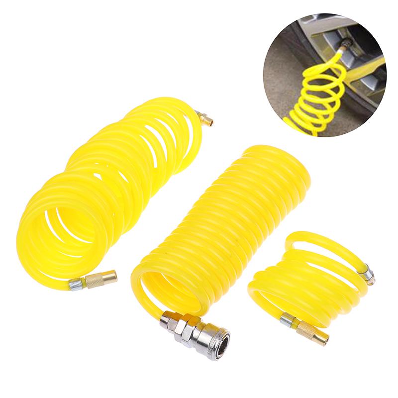 1 Piece Universal Pump Extension Tube Tire Air Compressor Hose Flexible Recoil Air Inflator Connector Replacement Inflator Hose