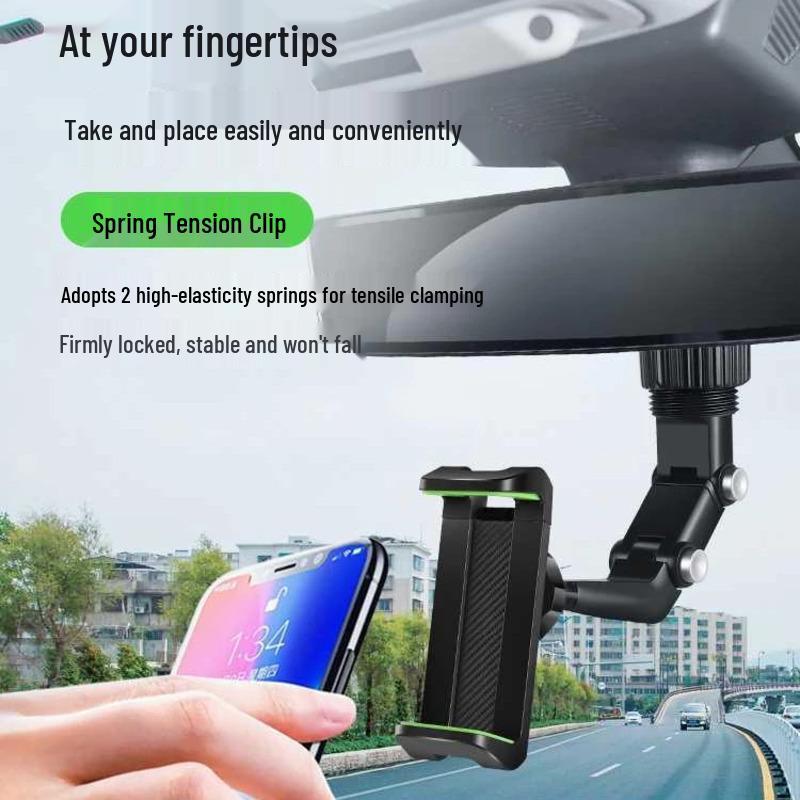 2025 Car Rearview Mirror Phone Holder with 360° Rotation - Free Shipping